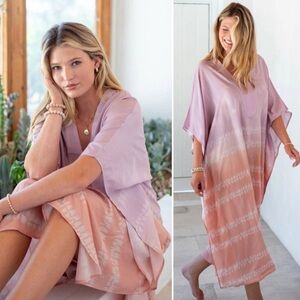NWT MerSea Palm Springs Kaftan Sunset Glow Beach Resort One Size
